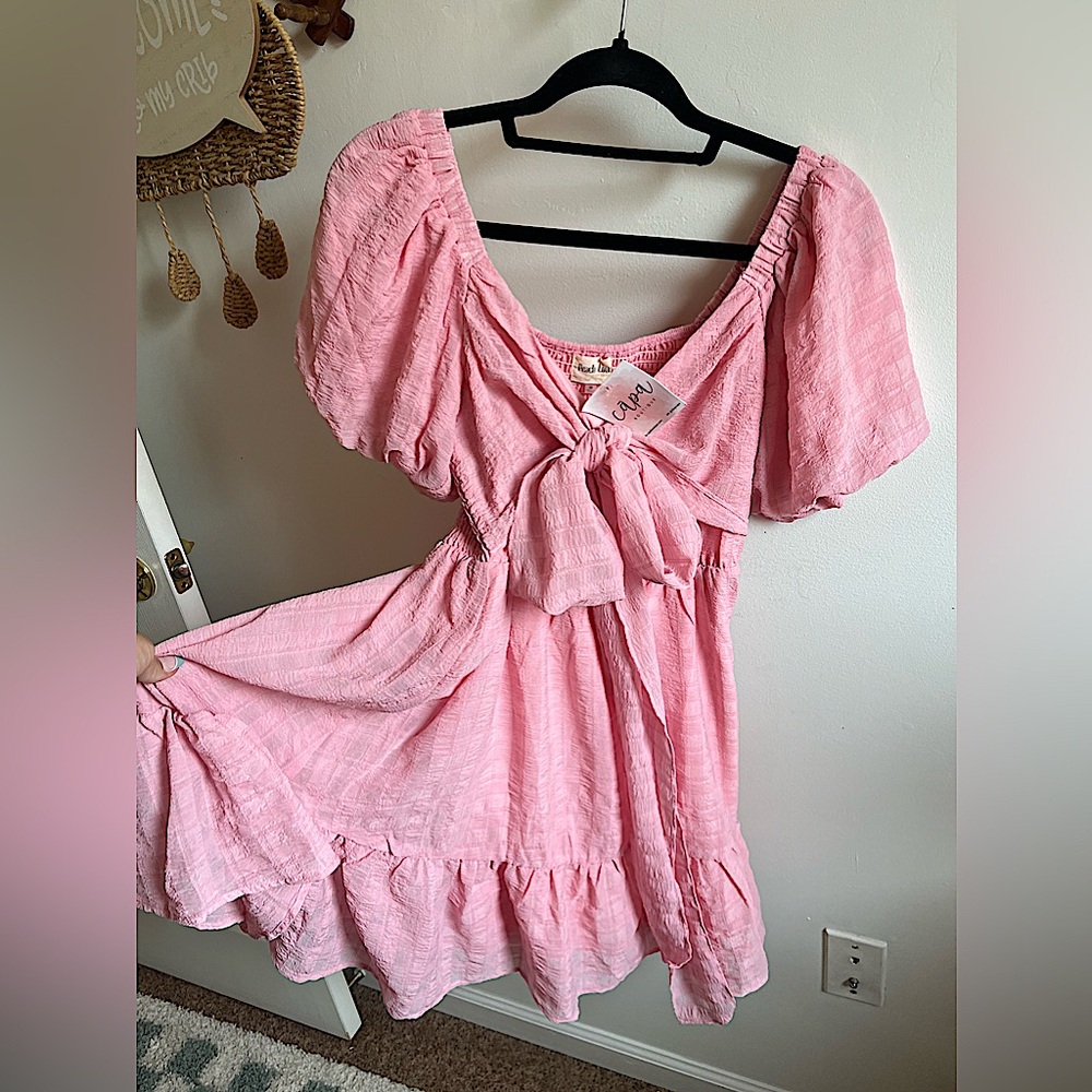 NWT Peach Love California Brunch and Bubbly Mini Dress Pink size medium